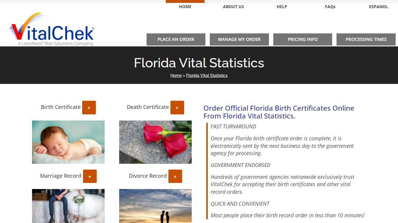 Florida (FL) Birth Certificates | Order Records - VitalChek